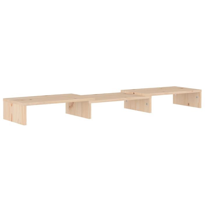 Support de moniteur 80x24x10,5 cm Bois de pin solide - Photo n°4