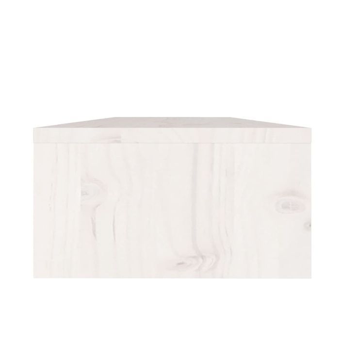 Support de moniteur Blanc 50x24x13 cm Bois de pin solide - Photo n°6