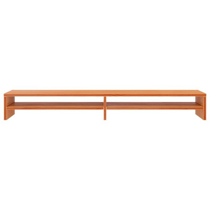 Support de moniteur marron miel 100x24x13 cm bois de pin solide - Photo n°4