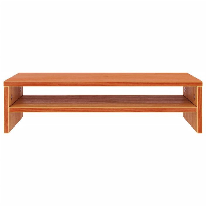 Support de moniteur marron miel 50x24x13 cm bois de pin solide - Photo n°5