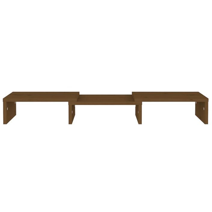 Support de moniteur Marron miel 60x24x10,5 cm Pin solide - Photo n°5