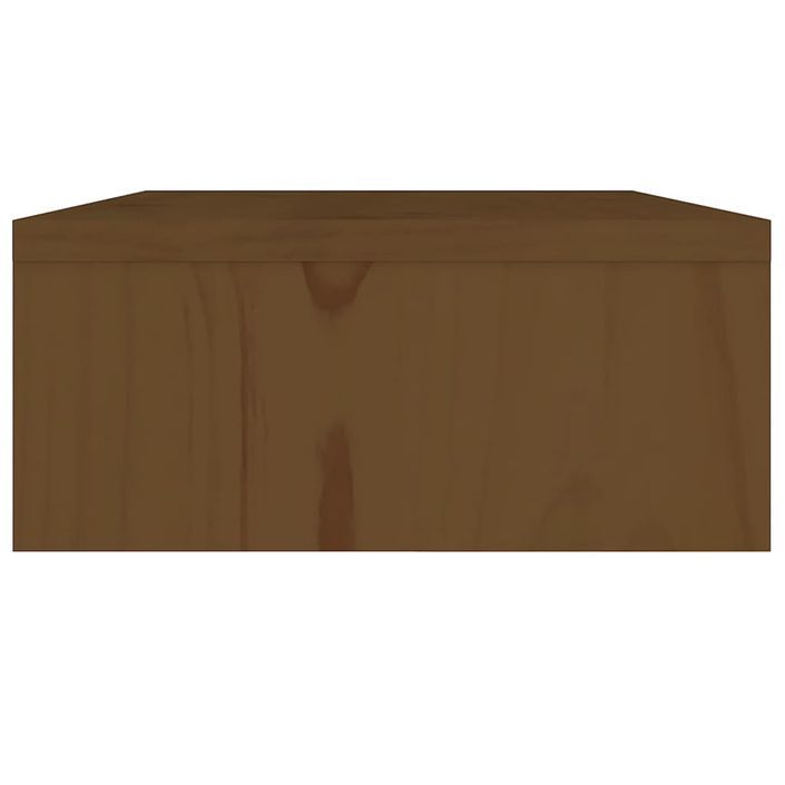 Support de moniteur Marron miel 80x24x10,5 cm Pin solide - Photo n°6