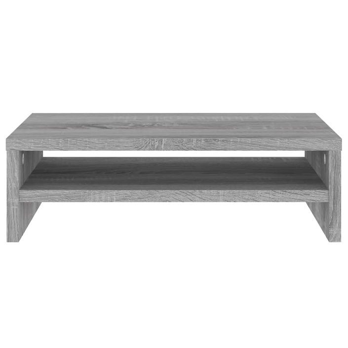 Support de moniteur Sonoma gris 42x24x13 cm Bois d'ingénierie - Photo n°4