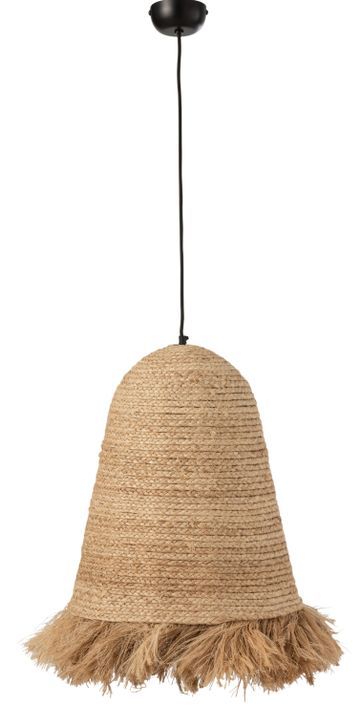 Suspension lampe en fibres de bananier naturel Ozar H 52 cm - Photo n°1