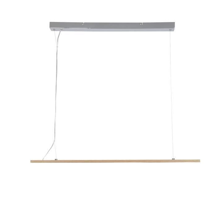 Suspension LED intégrée en bois - 100 x 5 x 125 cm - MALMO - Photo n°1