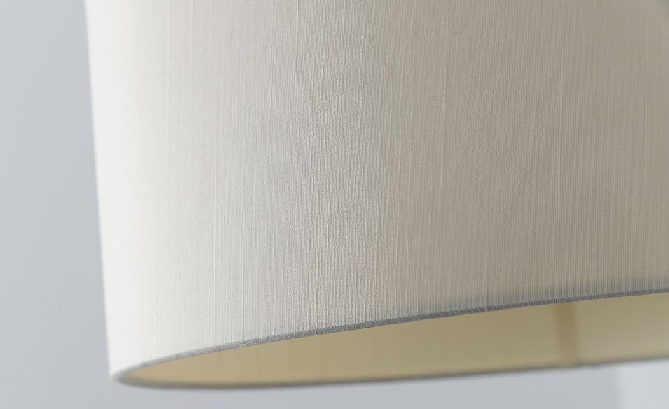 Suspension tissu crème et effet bois clair Lima D 38 cm - Photo n°5
