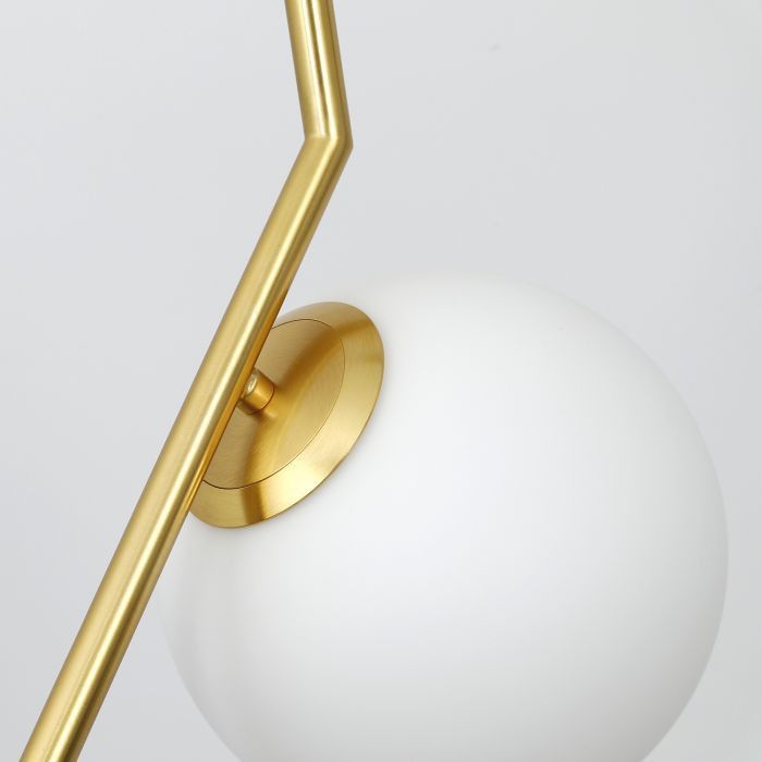 Suspension verre blanc et métal doré Mifaso - Photo n°8