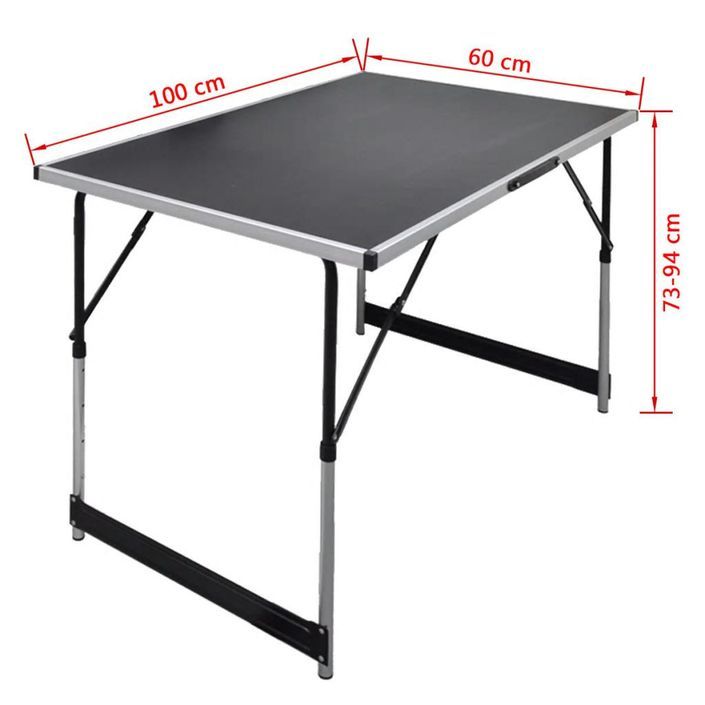 Table à coller 3 pcs pliable Hauteur réglable - Photo n°7