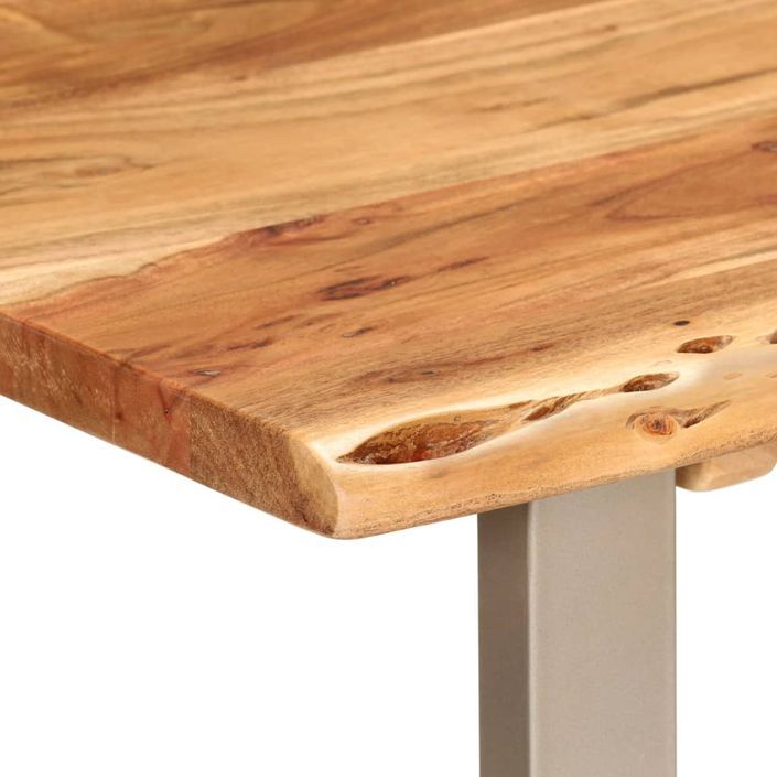 Table à dîner 110x50x76 cm Bois d'acacia solide - Photo n°5