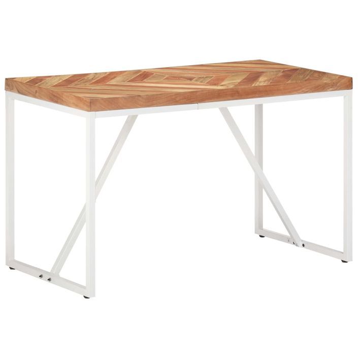 Table à dîner 120x60x76 cm Bois solide d'acacia et de manguier - Photo n°8