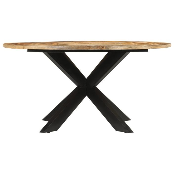 Table à dîner Ø150x76 cm bois de manguier massif brut - Photo n°3