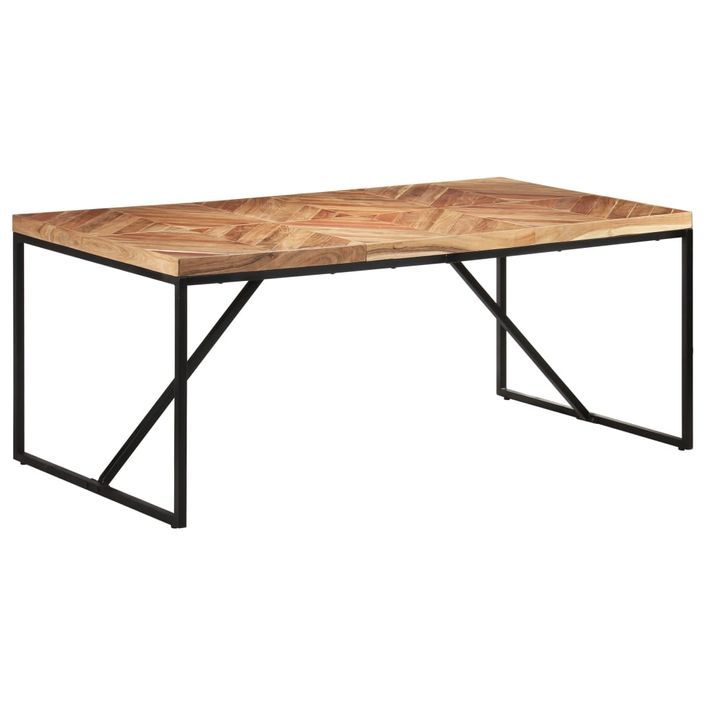 Table à dîner 180x90x76 cm Bois massif d'acacia et de manguier 2 - Photo n°1