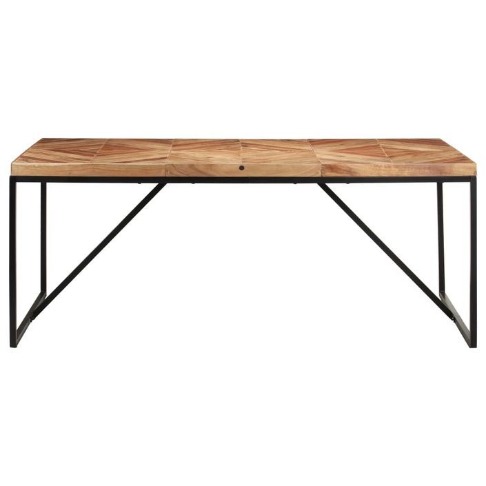 Table à dîner 180x90x76 cm Bois massif d'acacia et de manguier 2 - Photo n°2