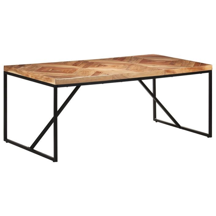 Table à dîner 180x90x76 cm Bois massif d'acacia et de manguier 2 - Photo n°7