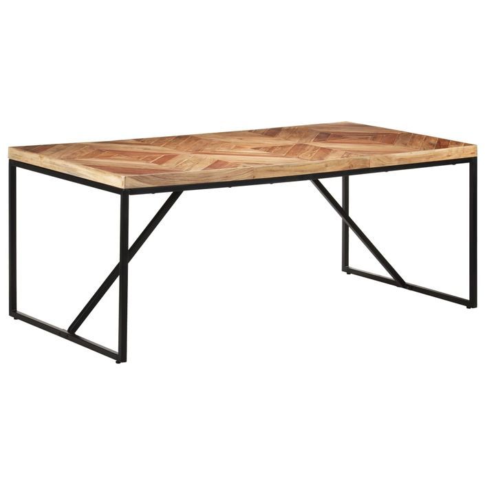 Table à dîner 180x90x76 cm Bois massif d'acacia et de manguier 2 - Photo n°8