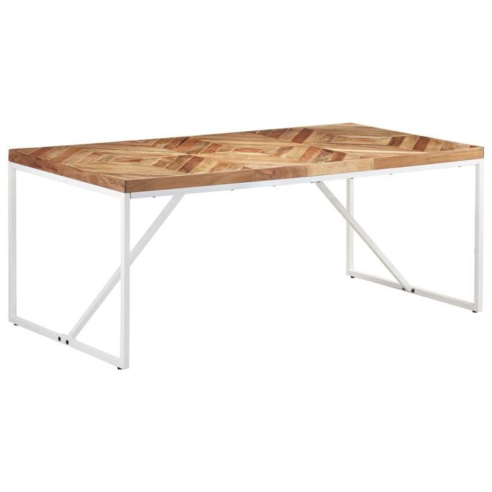 Table à dîner 180x90x76 cm Bois massif d'acacia et de manguier - Photo n°1