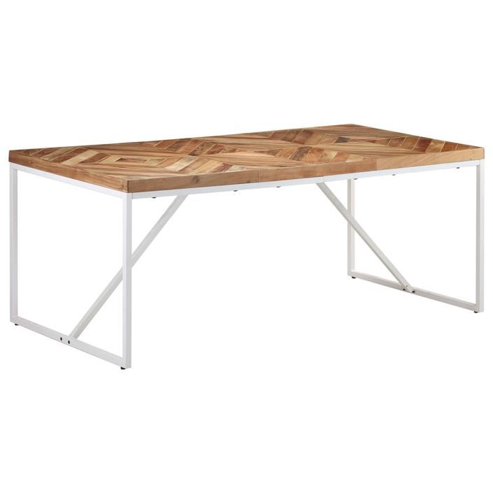 Table à dîner 180x90x76 cm Bois massif d'acacia et de manguier - Photo n°7