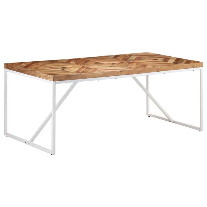 Table à dîner 180x90x76 cm Bois massif d'acacia et de manguier - Photo n°8