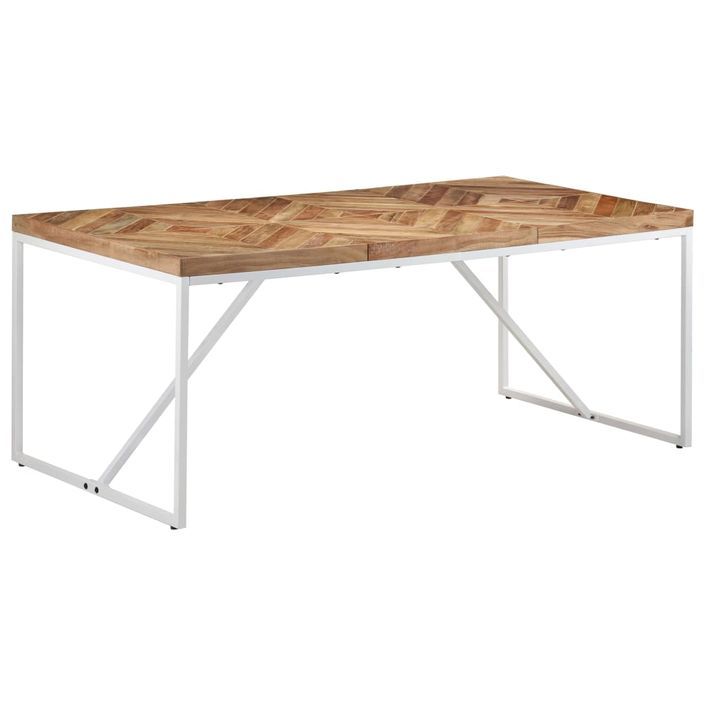 Table à dîner 180x90x76 cm Bois massif d'acacia et de manguier - Photo n°9