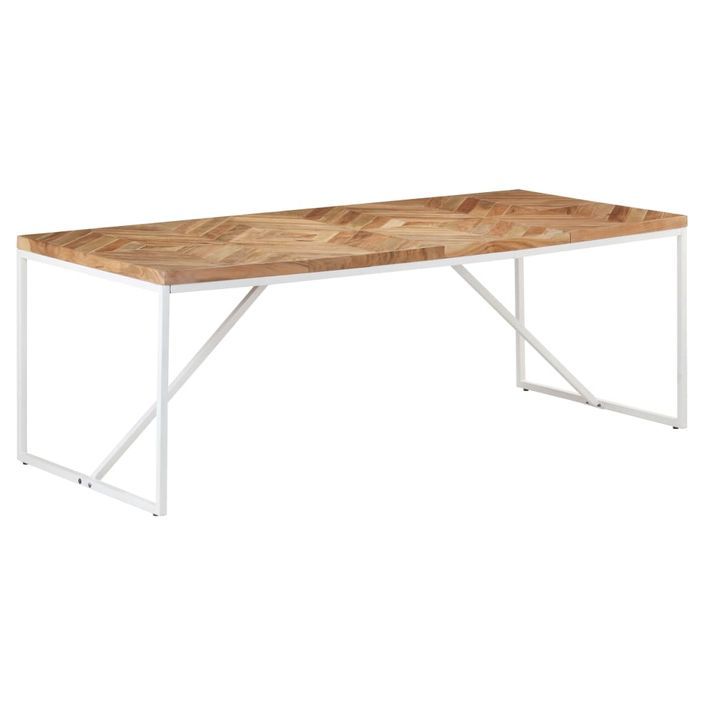 Table à dîner 200x90x76 cm Bois massif d'acacia et de manguier - Photo n°1