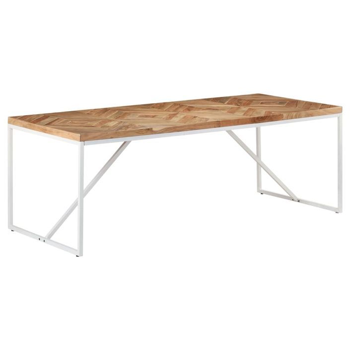 Table à dîner 200x90x76 cm Bois massif d'acacia et de manguier - Photo n°7