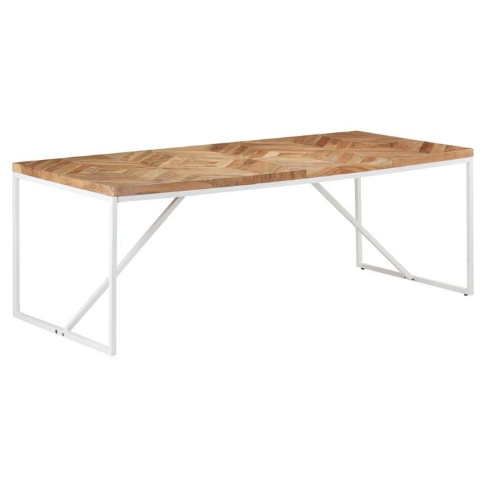 Table à dîner 200x90x76 cm Bois massif d'acacia et de manguier - Photo n°8