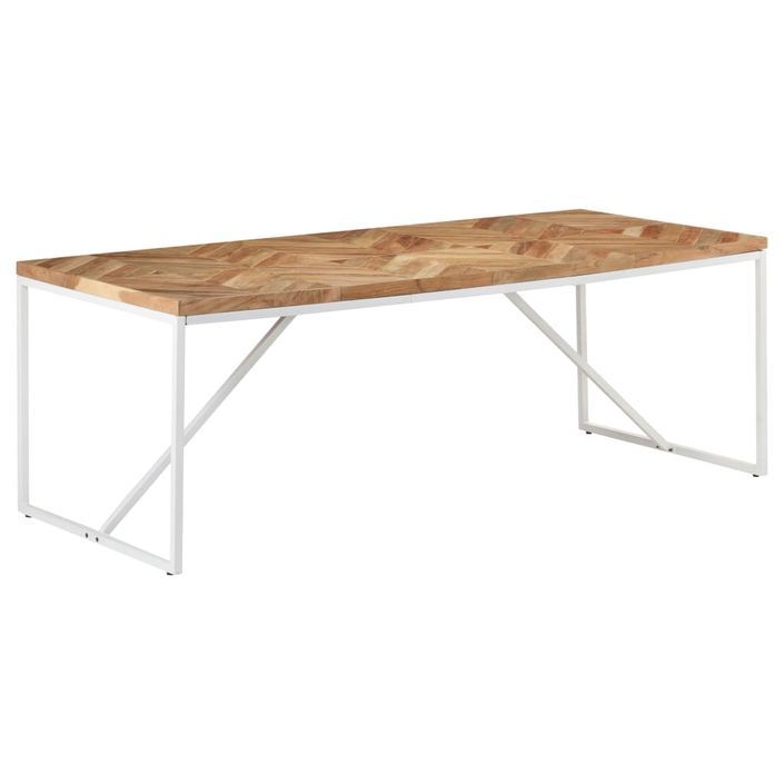 Table à dîner 200x90x76 cm Bois massif d'acacia et de manguier - Photo n°9