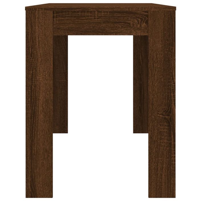 Table à dîner Chêne marron 120x60x76 cm bois d'ingénierie - Photo n°5