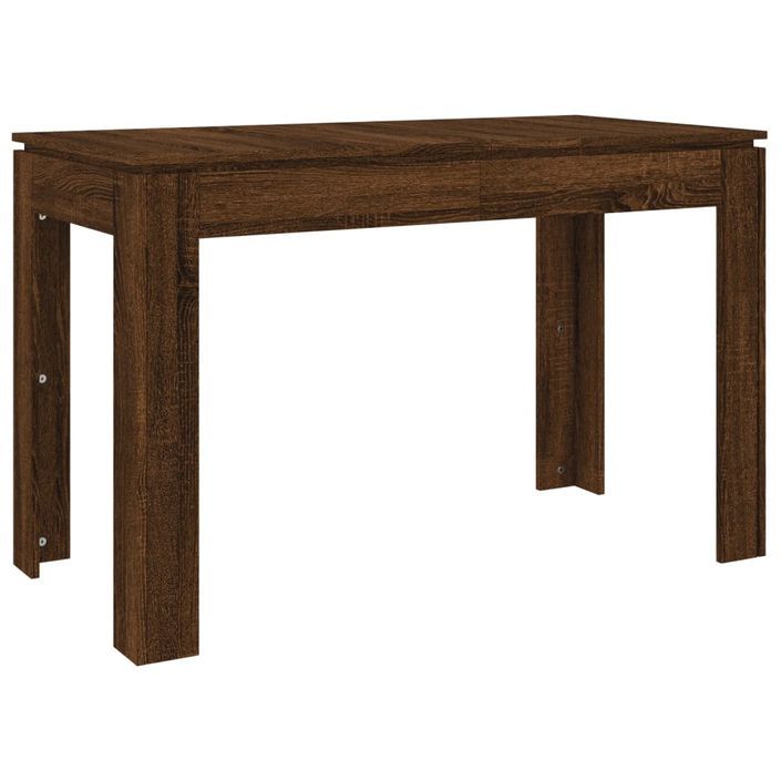 Table à dîner Chêne marron 120x60x76 cm bois d'ingénierie - Photo n°6