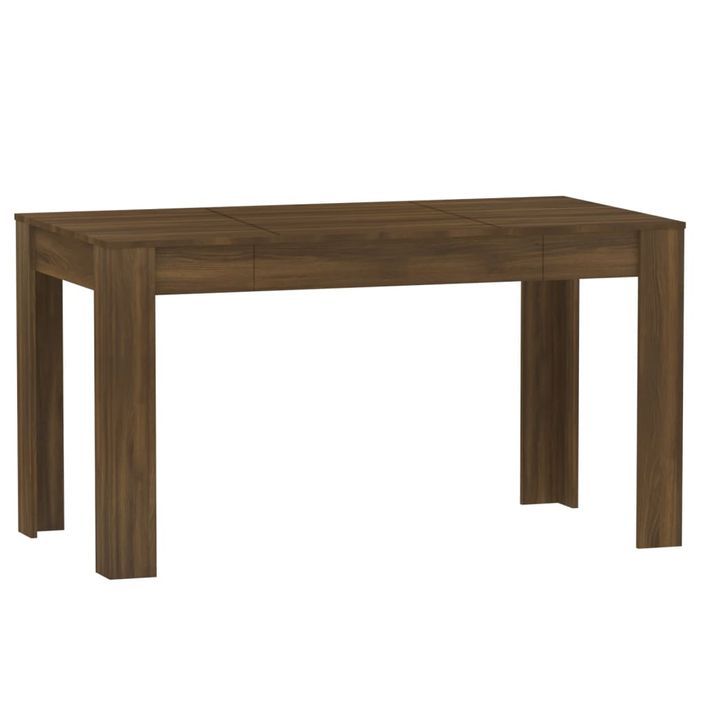 Table à dîner Chêne marron 140x74,5x76 cm Bois d'ingénierie - Photo n°1