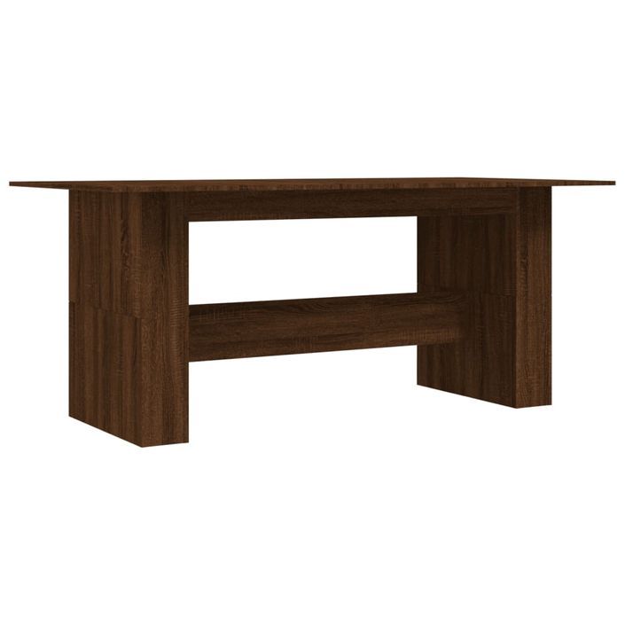 Table à dîner Chêne marron 180x90x76 cm bois d'ingénierie - Photo n°1