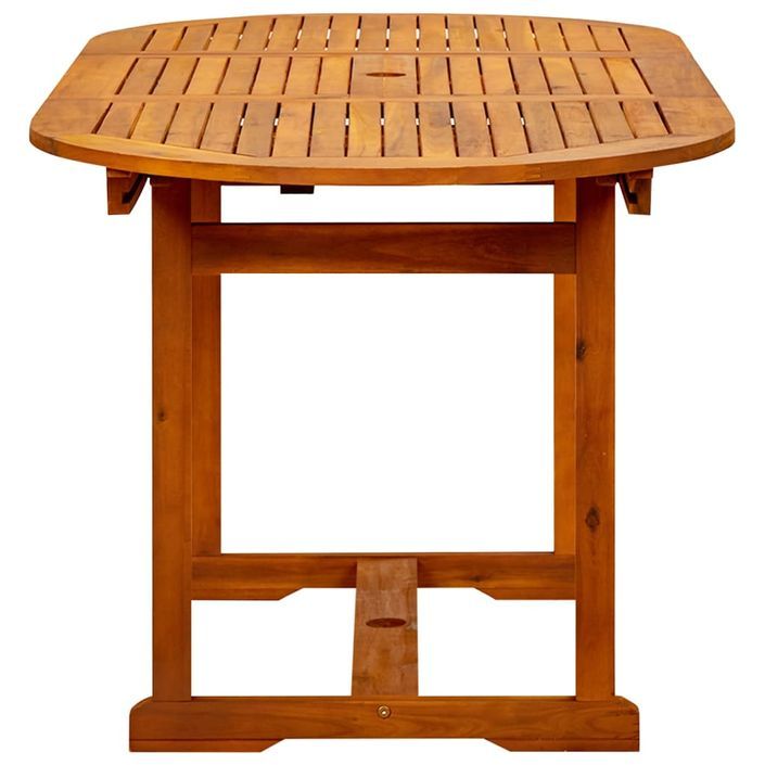 Table à dîner de jardin (120-170)x80x75 cm Bois d'acacia massif 3 - Photo n°6