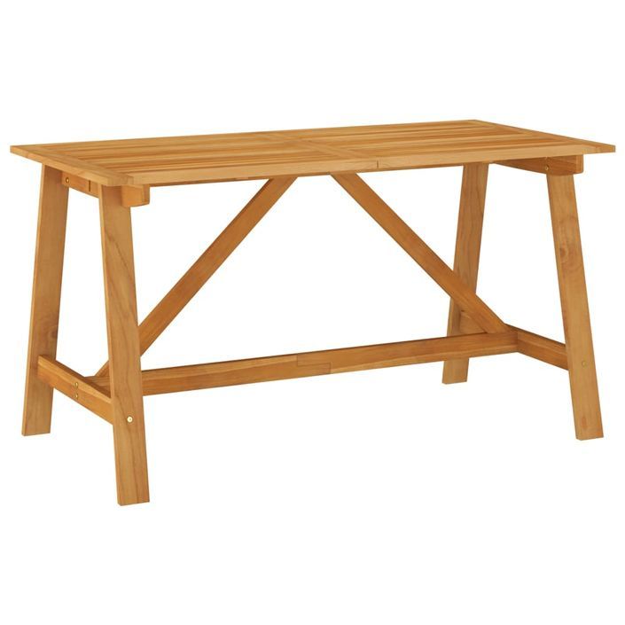 Table à dîner de jardin 140x70x73,5 cm Bois d'acacia massif - Photo n°1