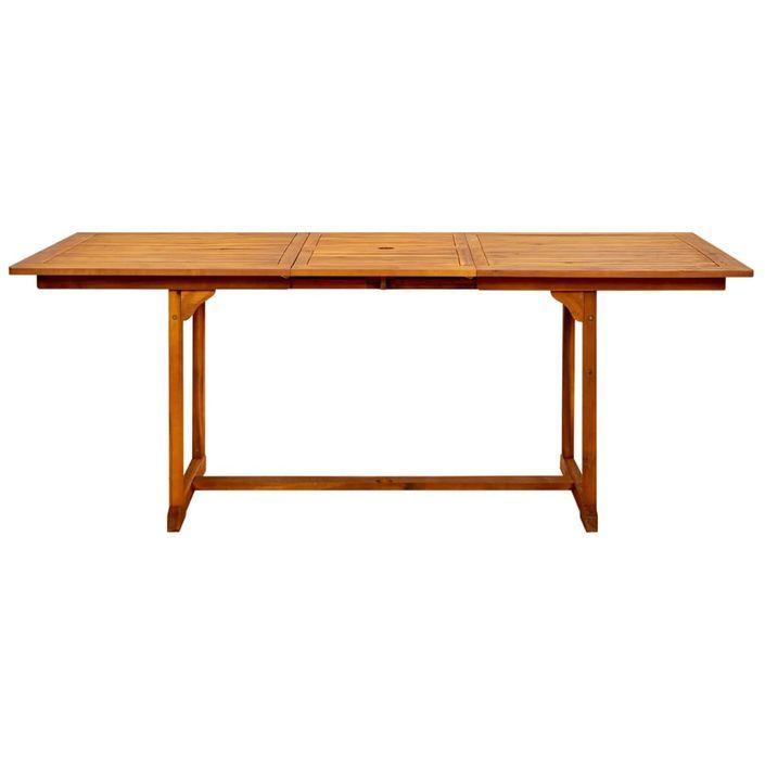 Table à dîner de jardin (150-200)x100x75cm Bois d'acacia massif - Photo n°5