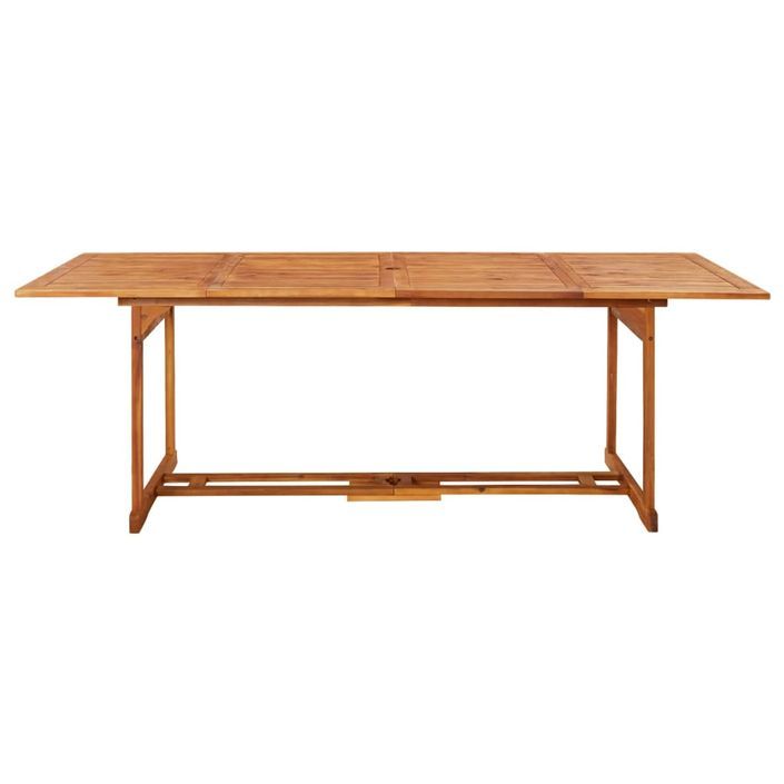 Table à dîner de jardin 220x90x75 cm Bois d'acacia massif - Photo n°2