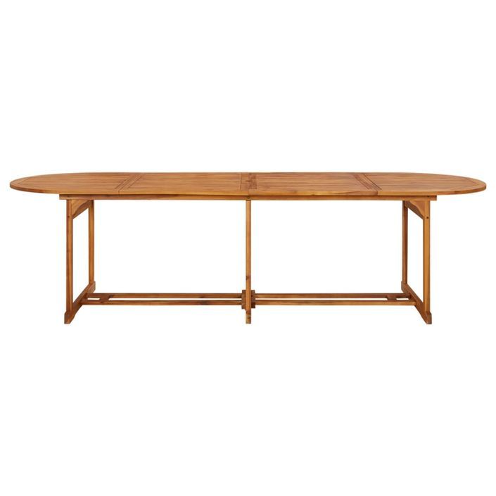 Table à dîner de jardin 280x90x75 cm Bois d'acacia massif - Photo n°2