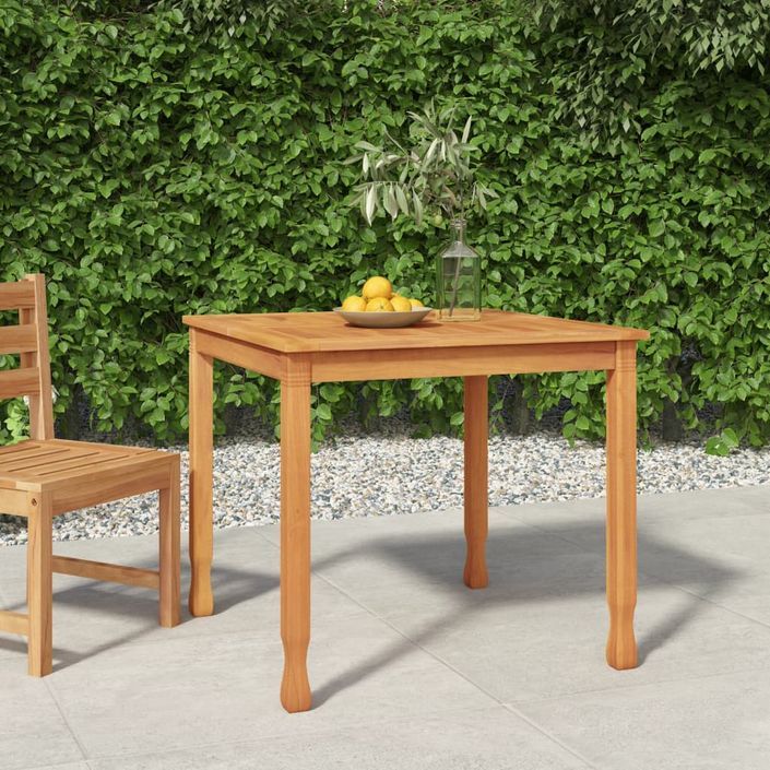 Table à dîner de jardin 85x85x75 cm Bois massif de teck - Photo n°2