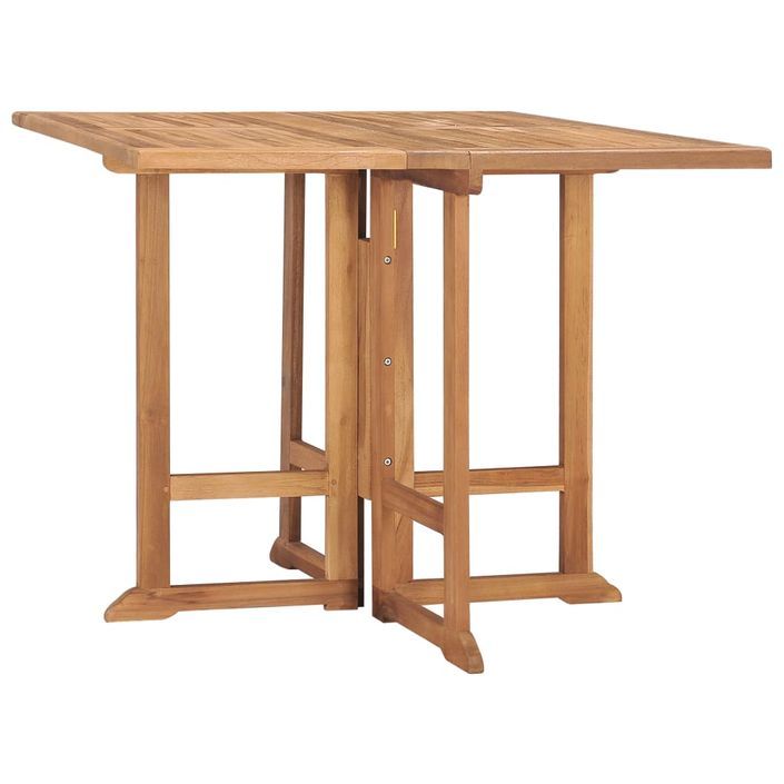 Table à dîner pliable de jardin 90x90x75 cm Bois de teck solide - Photo n°1