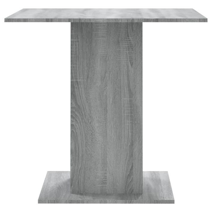 Table à dîner Sonoma gris 80x80x75 cm Bois d'ingénierie - Photo n°5