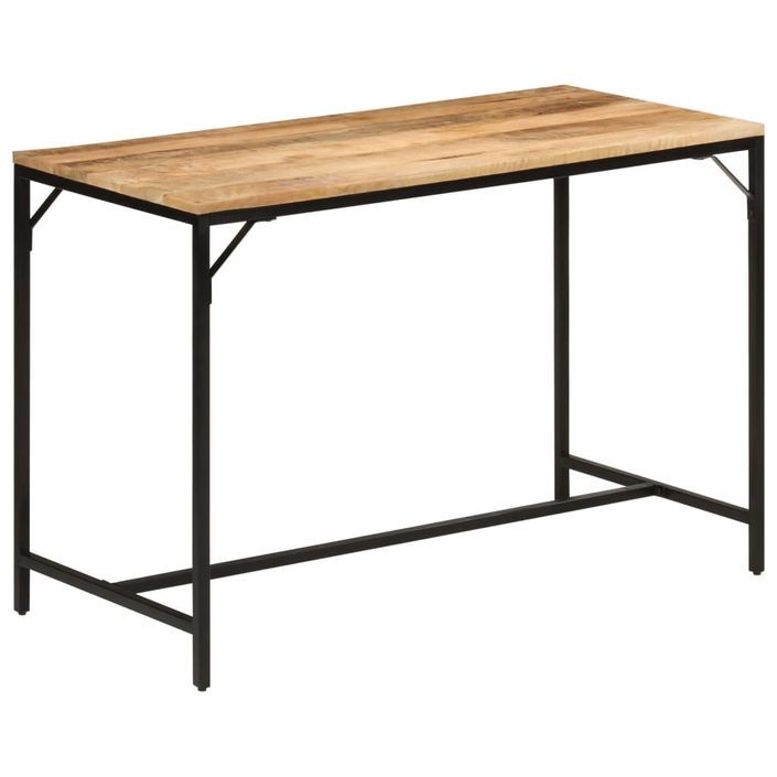 Table à manger 110x55x75 cm bois de manguier massif brut et fer - Photo n°9