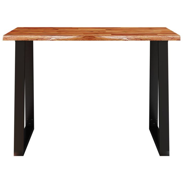 Table à manger 110x70x75 cm bois d'acacia solide à bord vif - Photo n°4