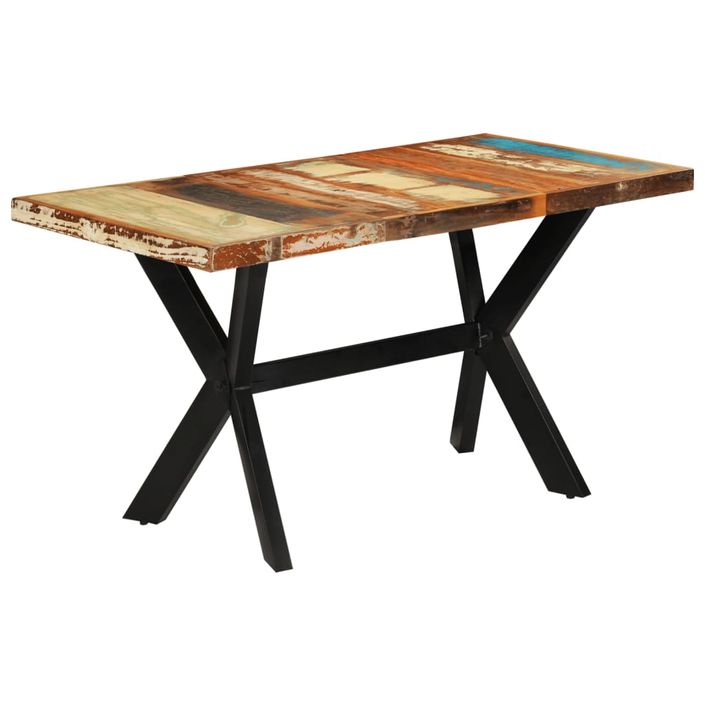 Table à manger 140x70x75 cm bois massif de récupération - Photo n°8