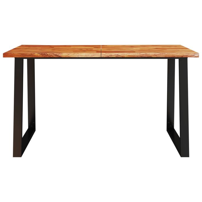 Table à manger 140x80x75 cm bois d'acacia solide à bord vif - Photo n°4