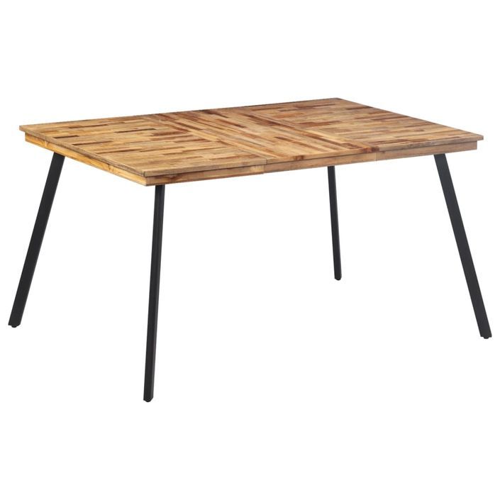 Table à manger 148x97x76 cm bois massif de teck - Photo n°8