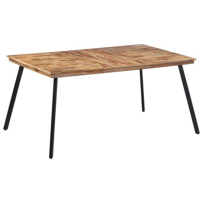Table à manger 169x98,5x76 cm bois massif de teck - Photo n°1
