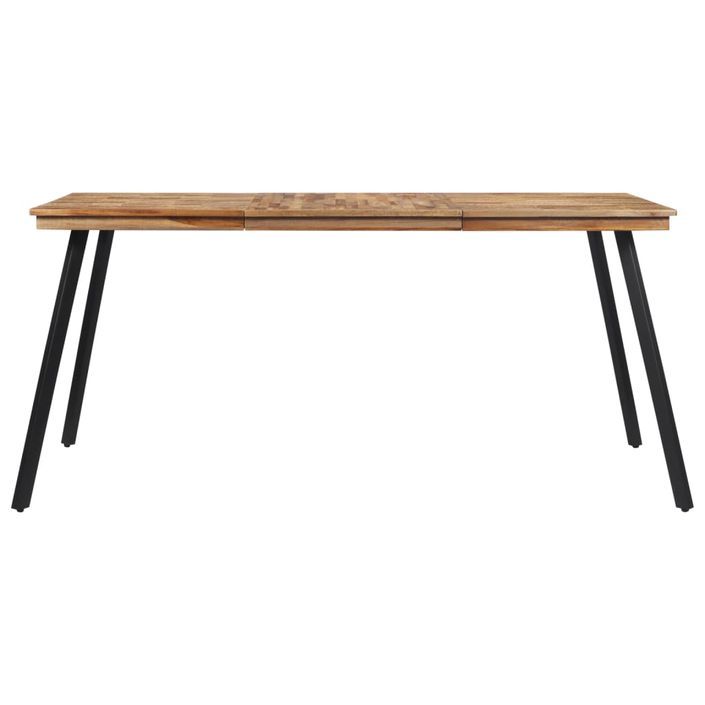 Table à manger 169x98,5x76 cm bois massif de teck - Photo n°2