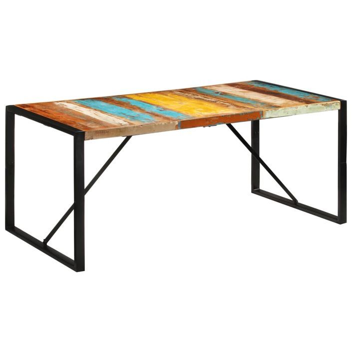 Table à manger 175x90x76 cm bois massif de récupération - Photo n°1