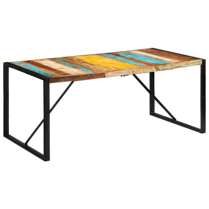 Table à manger 175x90x76 cm bois massif de récupération - Photo n°7