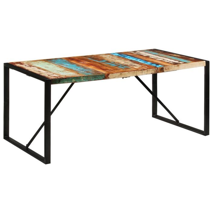 Table à manger 175x90x76 cm bois massif de récupération - Photo n°8