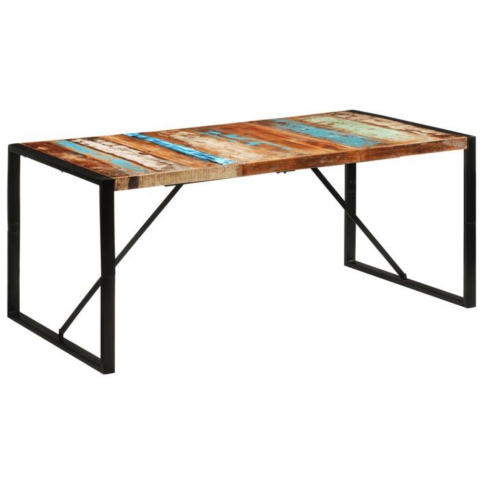 Table à manger 175x90x76 cm bois massif de récupération - Photo n°9